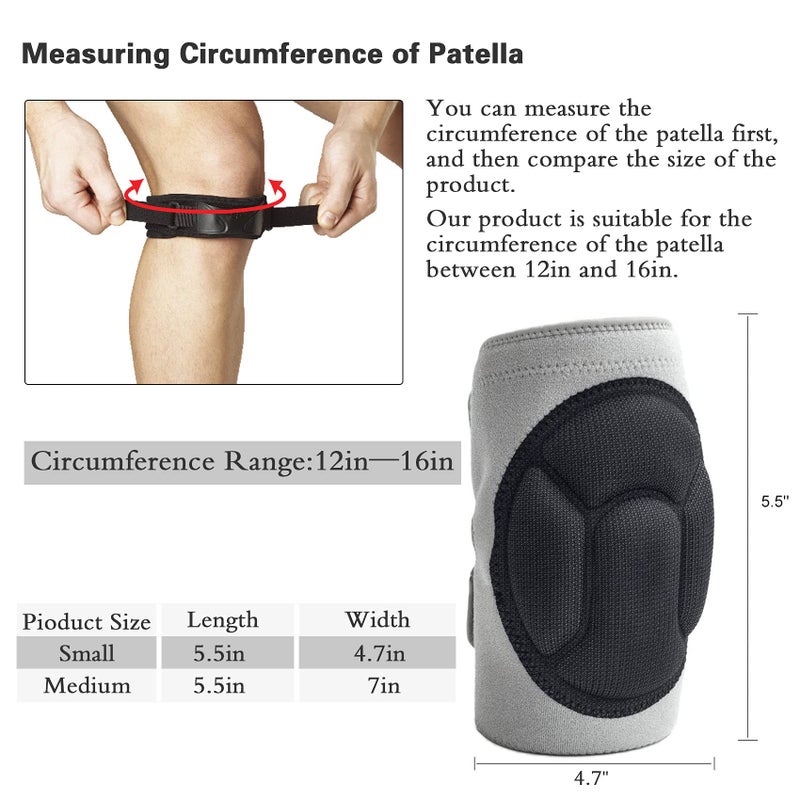 JYSW Knee Pads Comfortable Non-Slip, Thick Extra Foam Cushion kneepads for Scrubbing Floors, Gardening, Yoga & Construction, Soft Inner Liner, Strong Double Straps and Adjustable Easily for women(L) - Image 4
